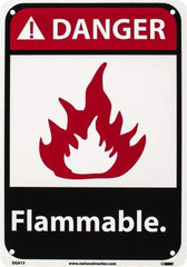 NMC - Danger - Flammable, Plastic Fire Sign - 7" Wide x 10" High - Apex Tool & Supply