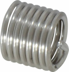 Recoil - M8x1.25 Metric Coarse, 12mm OAL, Free Running Helical Insert - 7-3/8 Free Coils, Tanged, Stainless Steel, Bright Finish, 1-1/2D Insert Length - Apex Tool & Supply