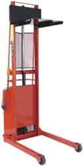 Wesco Industrial Products - 2,000 Lb Capacity, 60" Lift Height, Battery Operated Lift - 5-3/4" Lowered Height, 15" Load Center, 27" Overall Width - Apex Tool & Supply