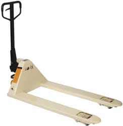 Wesco Industrial Products - 5,500 Lb Capacity, 7-1/4" Lift Economy Pallet Truck - 2.9" Min Lift Height, 48" Fork Length x 27" Fork Width, 27" Overall Width - Apex Tool & Supply