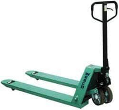 Wesco Industrial Products - 4,400 Lb Capacity, 6-1/2" Lift Economy Low-Profile Pallet Truck - 2-1/8" Min Lift Height, 36" Fork Length x 21" Fork Width, 21" Overall Width - Apex Tool & Supply