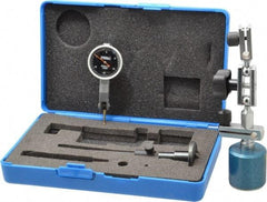 Fowler - 0.0005" Graduation, 0.03" Max Meas, 0-15-0 Dial Reading, Dial Indicator & Base Kit - 1.224" Base Height x 1.264" Base Diam, 1" Dial Diam - Apex Tool & Supply