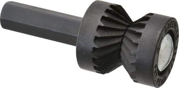 Greenlee - 13/16" Cut Diam, 3/8" Shank Diam, Cylinder Head Double Cut Burr - Flat End, 1/2" LOC, 1-3/8" OAL - Apex Tool & Supply