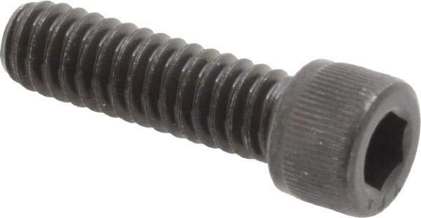 Value Collection - 1/4-20 UNC Hex Socket Drive, Socket Cap Screw - Alloy Steel, Black Oxide Finish, Fully Threaded, 7/8" Length Under Head - Apex Tool & Supply
