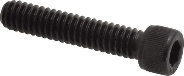 Value Collection - 1/4-20 UNC Hex Socket Drive, Socket Cap Screw - Alloy Steel, Black Oxide Finish, Fully Threaded, 1-1/4" Length Under Head - Apex Tool & Supply