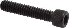 Value Collection - 1/4-20 UNC Hex Socket Drive, Socket Cap Screw - Alloy Steel, Black Oxide Finish, Fully Threaded, 1-1/4" Length Under Head - Apex Tool & Supply