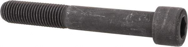 Value Collection - 1-8 UNC Hex Socket Drive, Socket Cap Screw - Alloy Steel, Black Oxide Finish, Partially Threaded, 7" Length Under Head - Apex Tool & Supply