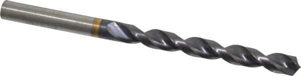 Guhring - 0.3031" 130° Powdered Metal Jobber Drill - FIREX Finish, Right Hand Cut, Parabolic Flute, Straight Shank, 4-19/32" OAL, Cone Relief Point - Apex Tool & Supply