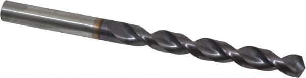 Guhring - Letter P 130° Powdered Metal Jobber Drill - FIREX Finish, Right Hand Cut, Parabolic Flute, Straight Shank, 4-19/32" OAL, Cone Relief Point - Apex Tool & Supply