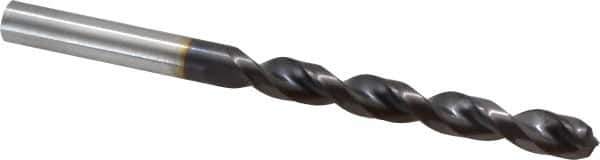 Guhring - 0.3465" 130° Powdered Metal Jobber Drill - FIREX Finish, Right Hand Cut, Parabolic Flute, Straight Shank, 4-29/32" OAL, Cone Relief Point - Apex Tool & Supply