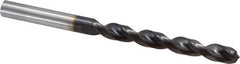 Guhring - 0.3465" 130° Powdered Metal Jobber Drill - FIREX Finish, Right Hand Cut, Parabolic Flute, Straight Shank, 4-29/32" OAL, Cone Relief Point - Apex Tool & Supply