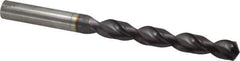 Guhring - 0.4134" 130° Powdered Metal Jobber Drill - FIREX Finish, Right Hand Cut, Parabolic Flute, Straight Shank, 5-1/4" OAL, Cone Relief Point - Apex Tool & Supply