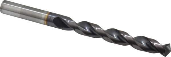 Guhring - 0.4724" 130° Powdered Metal Jobber Drill - FIREX Finish, Right Hand Cut, Parabolic Flute, Straight Shank, 5-15/16" OAL, Cone Relief Point - Apex Tool & Supply