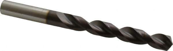 Guhring - 0.5118" 130° Powdered Metal Jobber Drill - FIREX Finish, Right Hand Cut, Parabolic Flute, Straight Shank, 5-15/16" OAL, Cone Relief Point - Apex Tool & Supply