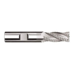 SGS - 10mm Diam, 22mm LOC, 3 Flute Solid Carbide 1.52mm Corner Radius Roughing End Mill - TiCN Finish, 72mm OAL, 10mm Shank Diam, Single End, Centercutting, 30° Helix - Apex Tool & Supply