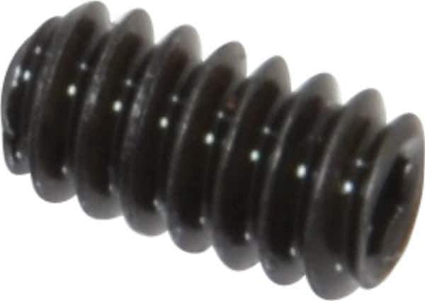 Value Collection - #6-32 UNC, 1/4" OAL, Cup Point Set Screw - Grade 8 Alloy Steel, 1/16" Key - Apex Tool & Supply