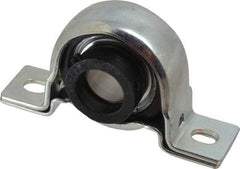 Value Collection - 1" ID, 4.5937" OAL x 2-5/8" OAH Pillow Block - 1,740 Lb Static Cap, 3,100 Lb Dyn Cap, 3-3/4" Btw Mnt Hole Ctrs, 1-5/16" Base-to-Ctr Ht, Stamped Steel Rubber Mount - Apex Tool & Supply