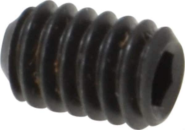 Value Collection - #8-32 UNC, 1/4" OAL, Cup Point Set Screw - Grade 8 Alloy Steel, 5/64" Key - Apex Tool & Supply