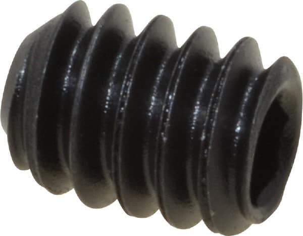 Value Collection - #10-24 UNC, 1/4" OAL, Cup Point Set Screw - Grade 8 Alloy Steel, 3/32" Key - Apex Tool & Supply