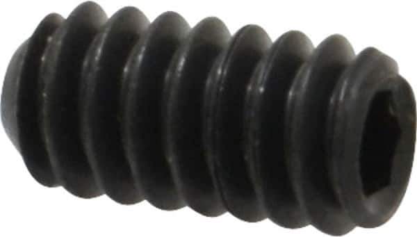 Value Collection - #10-24 UNC, 3/8" OAL, Cup Point Set Screw - Grade 8 Alloy Steel, 3/32" Key - Apex Tool & Supply