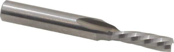Onsrud - 3/16" Cutting Diam x 5/8" Length of Cut, 1 Flute, Downcut Spiral Router Bit - Uncoated, Right Hand Cut, Solid Carbide, 2" OAL x 1/4" Shank Diam, Single Edge, 21° Helix Angle - Apex Tool & Supply