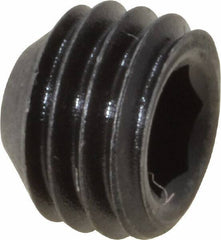 Value Collection - 1/4-28 UNF, 3/16" OAL, Cup Point Set Screw - Grade 8 Alloy Steel, 1/8" Key - Apex Tool & Supply