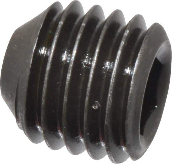 Value Collection - 1/4-28 UNF, 1/4" OAL, Cup Point Set Screw - Grade 8 Alloy Steel, 1/8" Key - Apex Tool & Supply