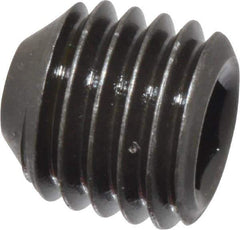 Value Collection - 1/4-28 UNF, 1/4" OAL, Cup Point Set Screw - Grade 8 Alloy Steel, 1/8" Key - Apex Tool & Supply