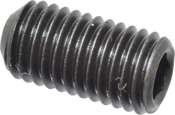 Value Collection - 1/4-28 UNF, 1/2" OAL, Cup Point Set Screw - Grade 8 Alloy Steel, 1/8" Key - Apex Tool & Supply