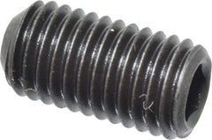 Value Collection - 1/4-28 UNF, 1/2" OAL, Cup Point Set Screw - Grade 8 Alloy Steel, 1/8" Key - Apex Tool & Supply