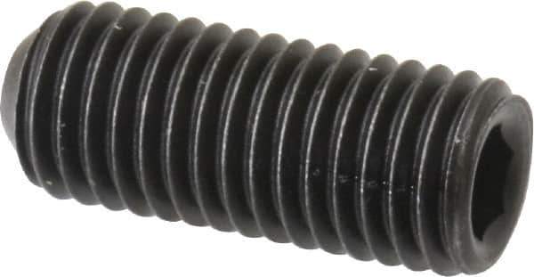 Value Collection - 1/4-28 UNF, 5/8" OAL, Cup Point Set Screw - Grade 8 Alloy Steel, 1/8" Key - Apex Tool & Supply