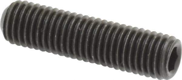 Value Collection - 1/4-28 UNF, 1" OAL, Cup Point Set Screw - Grade 8 Alloy Steel, 1/8" Key - Apex Tool & Supply