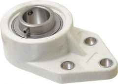 Value Collection - 1" ID, 1-3/8" OAL x 4-9/16" OAH 3 Bolt Flange Mounted Bearing - 1,764 Lb Static Cap, 3,147 Lb Dyn Cap, 1-5/8" Btw Mnt Hole Ctrs, Stainless Steel - Apex Tool & Supply