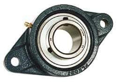 Value Collection - 5/8" ID, 2-7/32" OAW x 3-7/8" OAL x 2-7/32" OAH 2-Bolt High Temperature Flange Bearing - 1,650 Lb Static Cap, 2,830 Lb Dyn Cap, 3" Btw Mnt Hole Ctrs, 19/32" Base-to-Ctr Ht, Cast Iron - Apex Tool & Supply
