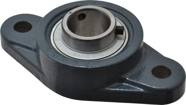 Value Collection - 1" ID, 2-11/16" OAW x 5-1/8" OAL x 2-11/16" OAH 2-Bolt High Temperature Flange Bearing - 1,740 Lb Static Cap, 3,100 Lb Dyn Cap, 3.891" Btw Mnt Hole Ctrs, 5/8" Base-to-Ctr Ht, Cast Iron - Apex Tool & Supply