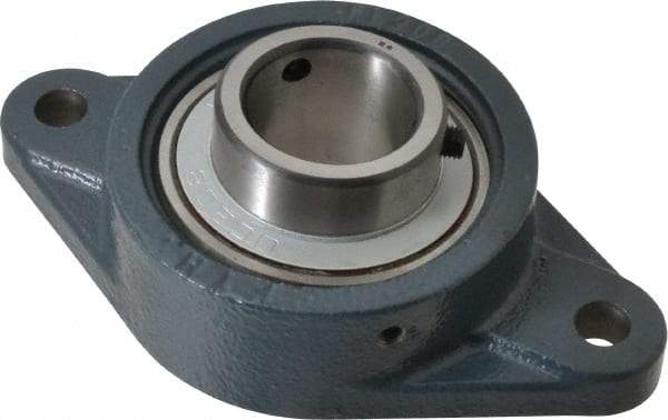 Value Collection - 1-1/2" ID, 3-15/16" OAW x 6-7/8" OAL x 3-15/16" OAH 2-Bolt High Temperature Flange Bearing - 4,000 Lb Static Cap, 6,400 Lb Dyn Cap, 5.656" Btw Mnt Hole Ctrs, 53/64" Base-to-Ctr Ht, Cast Iron - Apex Tool & Supply