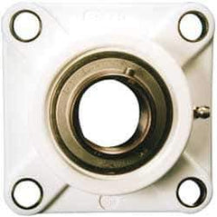 Value Collection - 3/4" ID, 1-5/16" OAL x 3-3/8" OAH 4-Bolt Flange Mounted Bearing - 1,495 Lb Static Cap, 2,877 Lb Dyn Cap, 2-1/2" Btw Mnt Hole Ctrs, SS Thermoplastic - Apex Tool & Supply