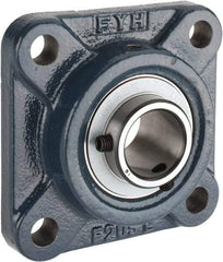 Value Collection - 1" ID, 3-3/4" OAW x 3-3/4" OAL x 3-3/4" OAH 4-Bolt High Temperature Flange Bearing - 1,740 Lb Static Cap, 3,100 Lb Dyn Cap, 2-3/4" Btw Mnt Hole Ctrs, 5/8" Base-to-Ctr Ht, Cast Iron - Apex Tool & Supply