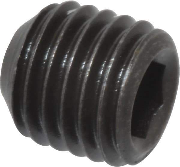 Value Collection - 5/16-24 UNF, 5/16" OAL, Cup Point Set Screw - Grade 8 Alloy Steel, 5/32" Key - Apex Tool & Supply