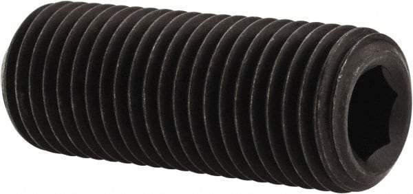 Value Collection - 3/8-24 UNF, 1" OAL, Cup Point Set Screw - Grade 8 Alloy Steel, 3/16" Key - Apex Tool & Supply