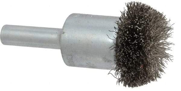 Anderson - 1" Brush Diam, Crimped, Flared End Brush - 1/4" Diam Shank, 25,000 Max RPM - Apex Tool & Supply