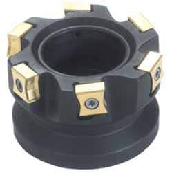 Iscar - 7 Inserts, 2" Cut Diam, 3/4" Arbor Diam, 0.394" Max Depth of Cut, Indexable Square-Shoulder Face Mill - 0/90° Lead Angle, 1.57" High, LN.. 1106... Insert Compatibility, Series F90LN - Apex Tool & Supply