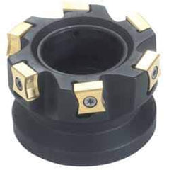 Iscar - 7 Inserts, 2" Cut Diam, 3/4" Arbor Diam, 0.394" Max Depth of Cut, Indexable Square-Shoulder Face Mill - 0/90° Lead Angle, 1.57" High, LN.. 1106... Insert Compatibility, Series F90LN - Apex Tool & Supply