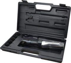 Chicago Pneumatic - 3/8" Drive, 150 RPM, 10 to 50 Ft/Lb Torque Ratchet Wrench Kit - Inline Handle, 3.7 CFM, 90 psi, 1/4" NPTF Inlet - Apex Tool & Supply