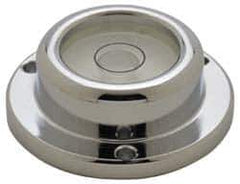 Geier & Bluhm, Inc. - 1-7/16 Inch Base Diameter x 0.52 Inch Overall Height, 1 Circle, Brass Bull's Eye Circular Level - 0.315 Inch Vial Diameter, 3/4 Inch Inner Diameter, 0.12 Inch Mounting Hole Diameter, 0.1 Inch Sensitivity, -40 to 165°F - Apex Tool & Supply