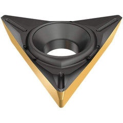 Iscar - TPGT2-0 SP Grade IC907 Carbide Turning Insert - TiAlN/TiN Finish, 60° Triangle, 1/4" Inscr Circle, 3/32" Thick, 0.0079" Corner Radius - Apex Tool & Supply