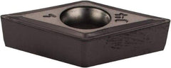 Iscar - DCGT3-1 SM Grade IC907 Carbide Turning Insert - 55° Diamond, 3/8" Inscr Circle, 5/32" Thick, 1/64" Corner Radius - Apex Tool & Supply