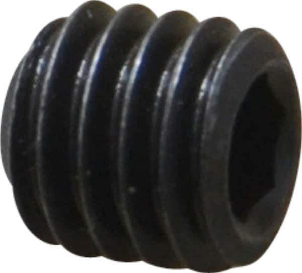 Value Collection - 3/8-16 UNC, 3/8" OAL, Cup Point Set Screw - Grade 8 Alloy Steel, 3/16" Key - Apex Tool & Supply