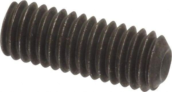 Value Collection - 3/8-16 UNC, 1" OAL, Cup Point Set Screw - Grade 8 Alloy Steel, 3/16" Key - Apex Tool & Supply