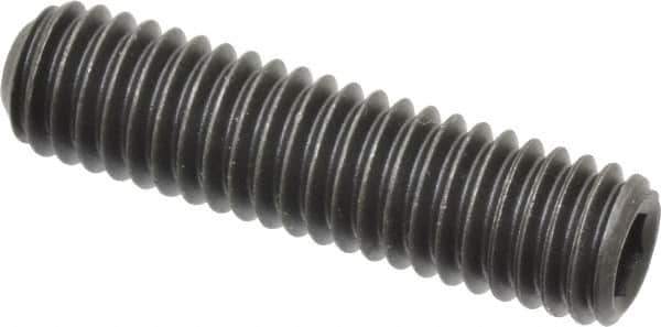 Value Collection - 3/8-16 UNC, 1-1/2" OAL, Cup Point Set Screw - Grade 8 Alloy Steel, 3/16" Key - Apex Tool & Supply